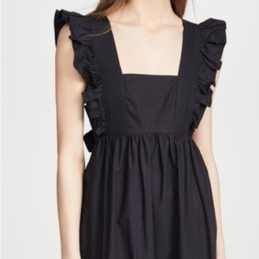 Self-Portrait Black Open-Back Maxi